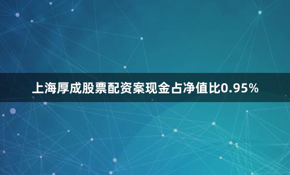 上海厚成股票配资案现金占净值比0.95%