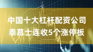中国十大杠杆配资公司泰慕士连收5个涨停板